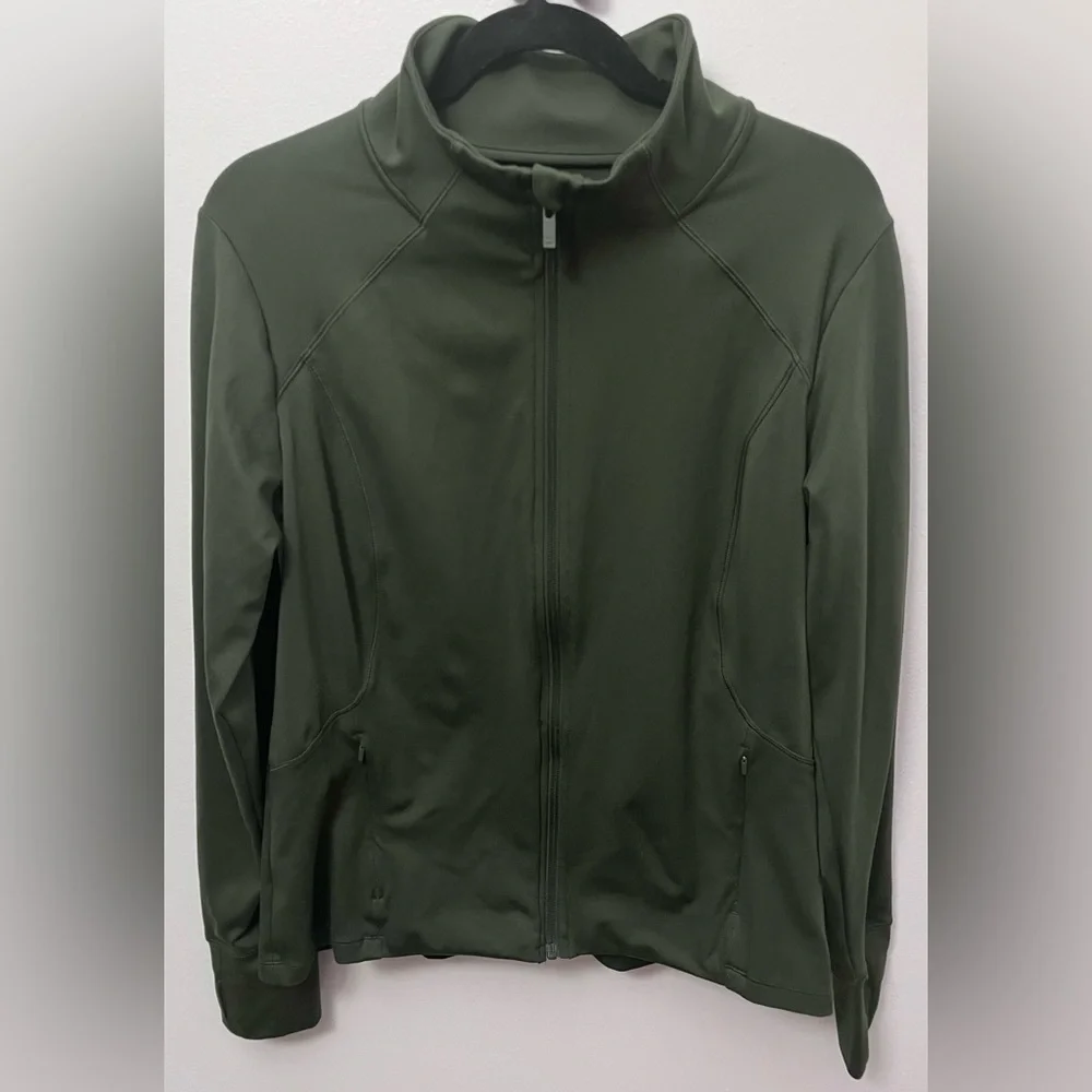 All in Motion Men's Olive Windbreaker Jacket - Picture 1 of 3